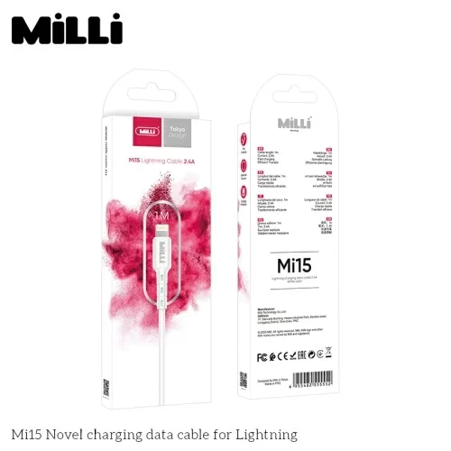 Кабель Lightning Milli Mi15 2.4A 1m в магазине milli.com.ru фото 7