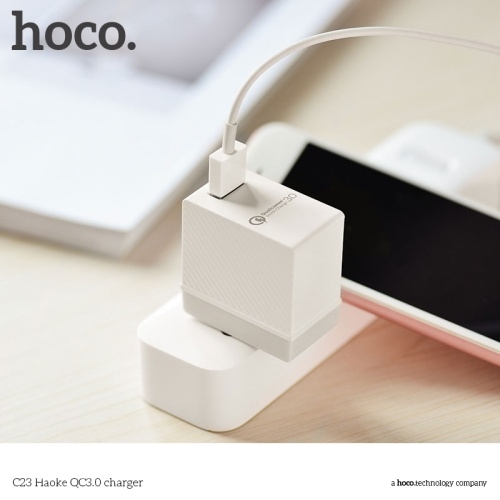 Сетевое зарядное устройство Hoco C23 QC3.0 в магазине milli.com.ru фото 3