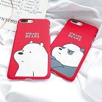 Чехол iPhone 7/8 Milli We Bare Bears красный 