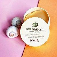 Гидрогелевые патчи Petitfee Gold and Snail 