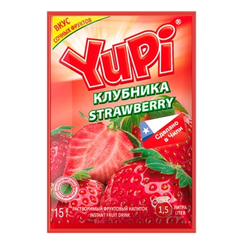Растворимый напиток Yupi Клубника в магазине milli.com.ru