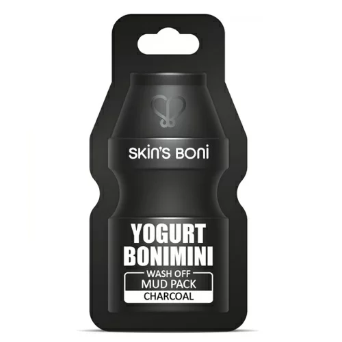 Глиняная маска для лица Skin's Boni Yogurt BoniMini Charcoal 15мл в магазине milli.com.ru