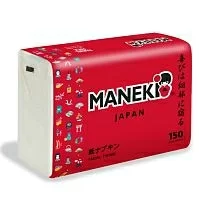 Салфетки бумажные Maneki Red 2 слоя 150шт 