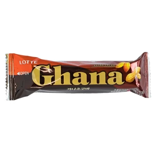 Шоколадный батончик Lotte Ghana Peanut 50г в магазине milli.com.ru