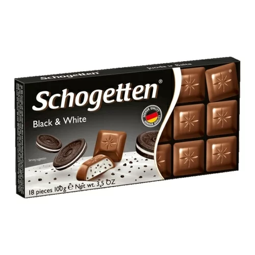 Шоколад Schogetten Black&White 100г в магазине milli.com.ru