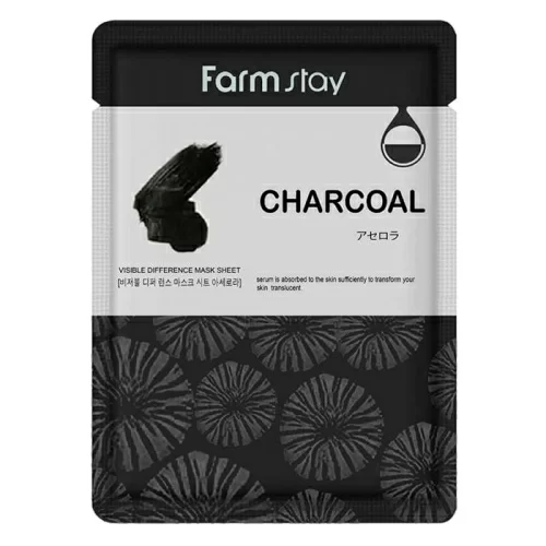 Тканевая маска для лица Farm Stay Charcoal в магазине milli.com.ru
