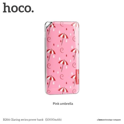 Портативный аккумулятор Hoco B28A 10000 mAh pink umbrella в магазине milli.com.ru