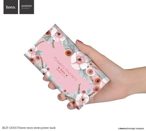 Портативный аккумулятор Hoco B12F 13000 mAh pink beauty в магазине milli.com.ru