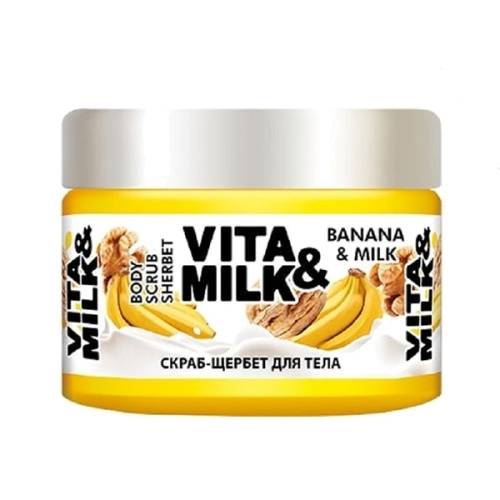 Скраб-Щербет для тела Vita&Milk Банан и Молоко 250мл в магазине milli.com.ru