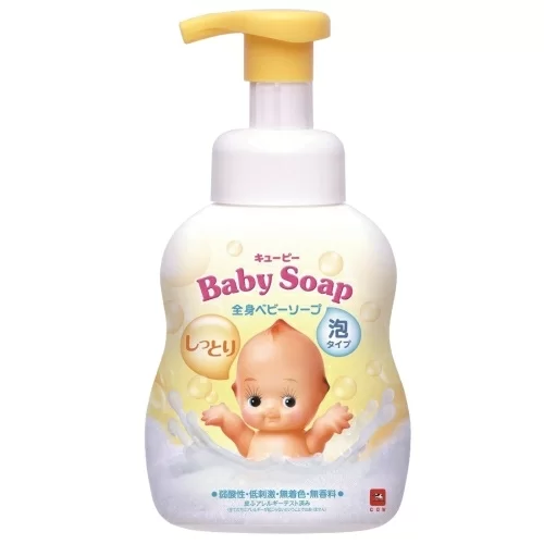 Увлажняющая молочная детская пенка COW Kewpie для мытья волос и тела с 1х дней 400мл в магазине milli.com.ru