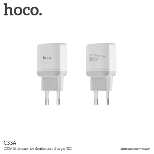 Сетевое зарядное устройство Hoco C33a белое в магазине milli.com.ru фото 3