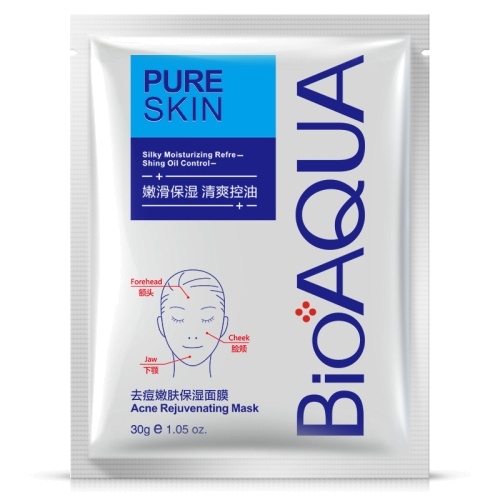 Маска для лица Bioaqua Pure Skin BQY0733 против акне в магазине milli.com.ru