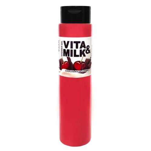 Гель для душа Vita&Milk Вишня в шоколаде 350мл в магазине milli.com.ru