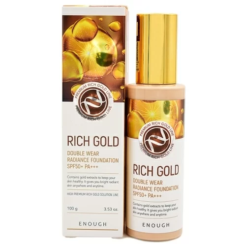 Тональная основа Enough Rich Gold Double Wear Radiance SPF50+ PA+++ №13 в магазине milli.com.ru