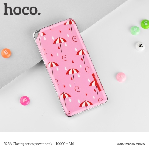 Портативный аккумулятор Hoco B28A 10000 mAh pink umbrella в магазине milli.com.ru фото 2