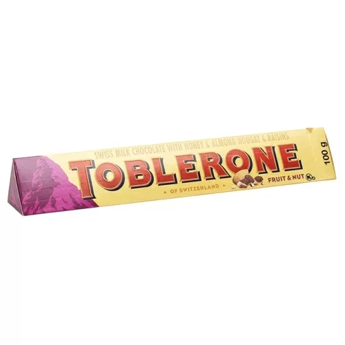 Шоколад Toblerone Fruit and nut 100г в магазине milli.com.ru