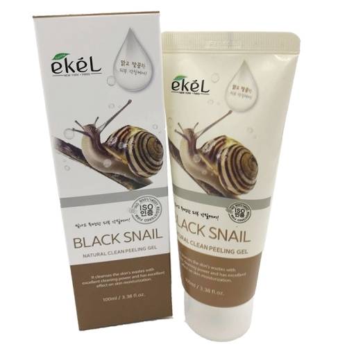 Гель-пилинг для лица Ekel Black Snail 100мл в магазине milli.com.ru