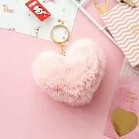 Брелок Milli Fur Heart розовый 