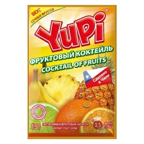 Растворимый напиток Yupi Фруктовый коктель в магазине milli.com.ru
