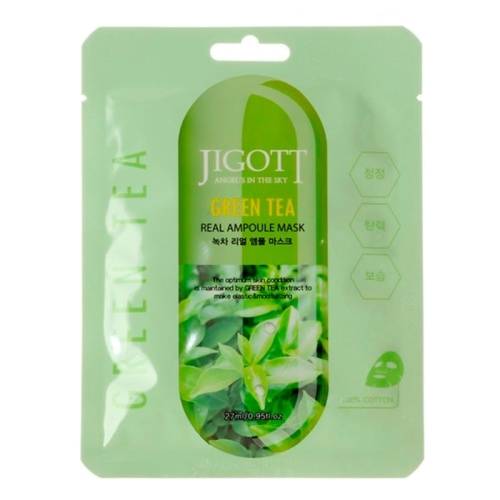 Тканевая маска для лица Jigott Green Tea Ampoule в магазине milli.com.ru