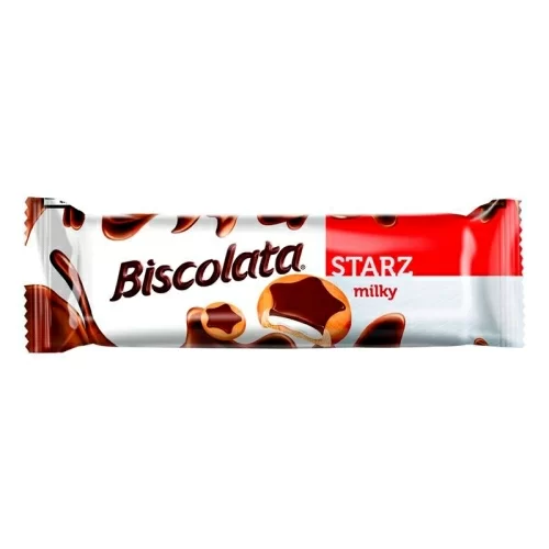 Печенье Biscolata Starz с молочным шоколадом 88г в магазине milli.com.ru