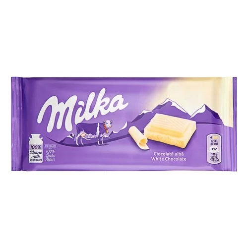 Шоколад Milka White Chocolate 100г в магазине milli.com.ru