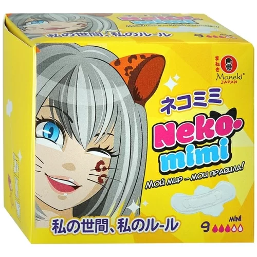 Прокладки Maneki mini Neko-mimi 180mm 9шт в магазине milli.com.ru