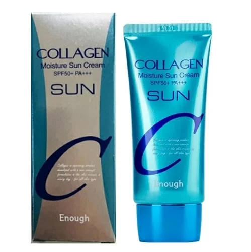 Солнцезащитный крем Enough Collagen Moisture Sun Cream SPF50+ PA+++ с коллагеном 50г в магазине milli.com.ru