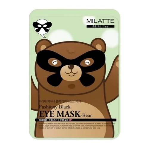 Маска для глаз Milatte Fashiony Black Eye Mask Bear в магазине milli.com.ru