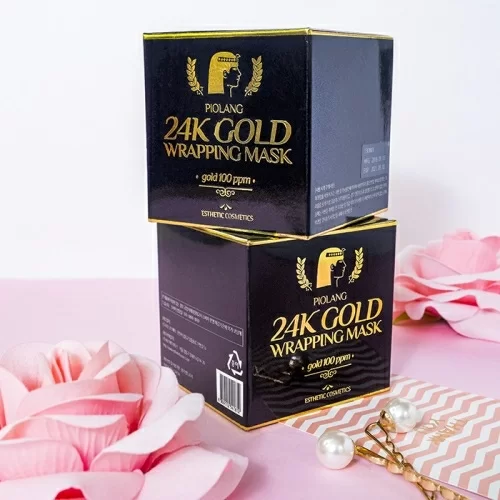 Маска для лица Esthetic House Золото Piolang 24k Gold Wrapping Mask 80мл в магазине milli.com.ru
