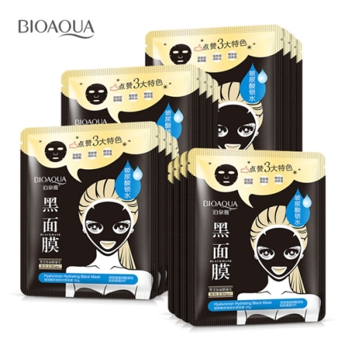 Маска для лица Bioaqua Hyaluronan Hydrating Black BQY0573 в магазине milli.com.ru фото 2