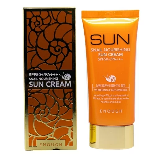 Солнцезащитный крем Enough Snail nourishing sun cream SPF50 PA+++ 50мл в магазине milli.com.ru