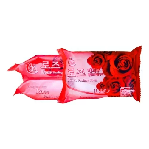 Отшелушиваюшее мыло Juno Sangtumeori косметическое с экстрактом розы в магазине milli.com.ru