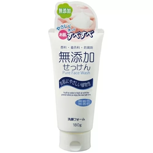 Натуральная очищающая пенка для лица Nihon Additive-free cleansing foam 180г в магазине milli.com.ru
