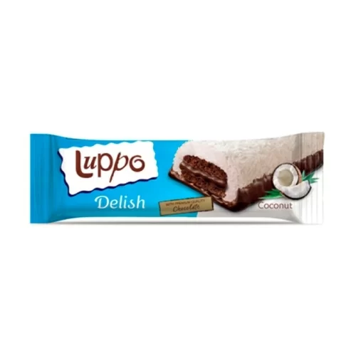 Бисквит Luppo с шоколадной начинкой в кокосовой обсыпке 36г в магазине milli.com.ru