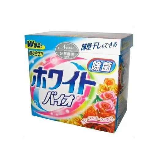 Стиральный порошок с кондиционером Nihon White Bio Plus Antibacterail с цветочным ароматом 800г в магазине milli.com.ru