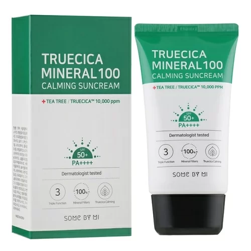 Солнцезащитный крем Some by mi Truecica 100 Mineral Calming для жирной кожи в магазине milli.com.ru