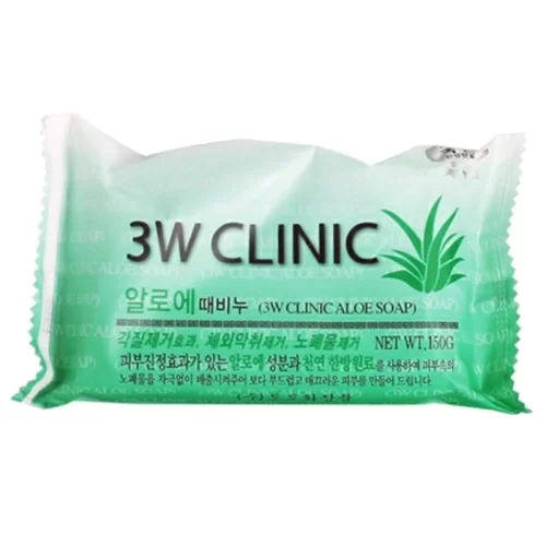 Мыло кусковое 3W Clinic Алоэ Aloe Soap 150г в магазине milli.com.ru