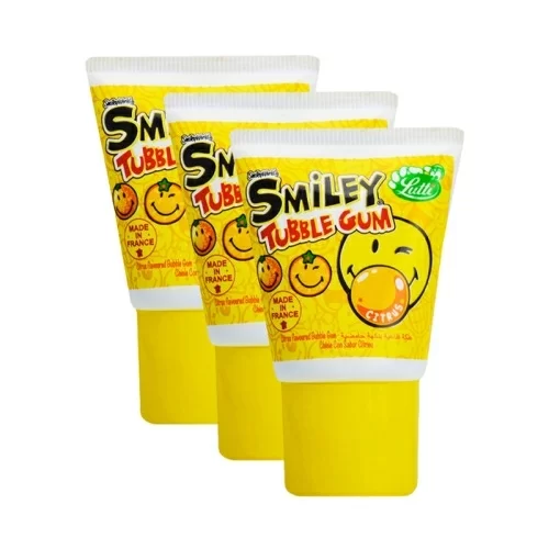 Жевательная резинка Lutti Tubble Gum smiley 35г в магазине milli.com.ru