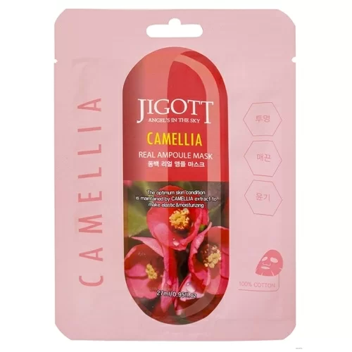 Тканевая маска для лица Jigott Camellia Ampoule в магазине milli.com.ru