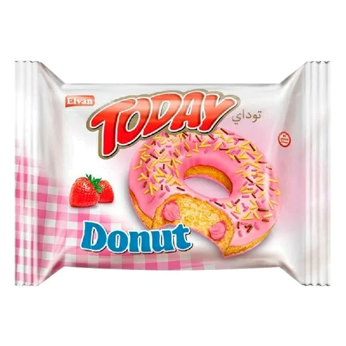 Пончик Today Donut Strawberry 50г в магазине milli.com.ru