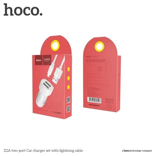 Автомобильное зарядное устройство Hoco Z2a + Lightning cable в магазине milli.com.ru