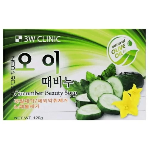 Мыло кусковое 3W Clinic Огурец Cucumber Beauty 120г в магазине milli.com.ru