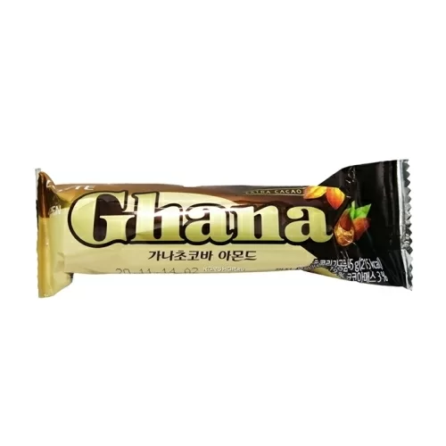 Шоколадный батончик Lotte Ghana Миндаль 50г в магазине milli.com.ru