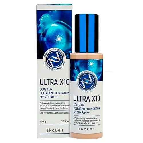 Тональная основа Enough Ulta x10 Cover Up Collagen SPF50+ PA+++ №13 в магазине milli.com.ru