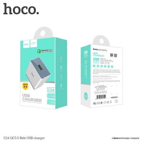 Сетевое зарядное устройство Hoco C24 QC3.0 в магазине milli.com.ru