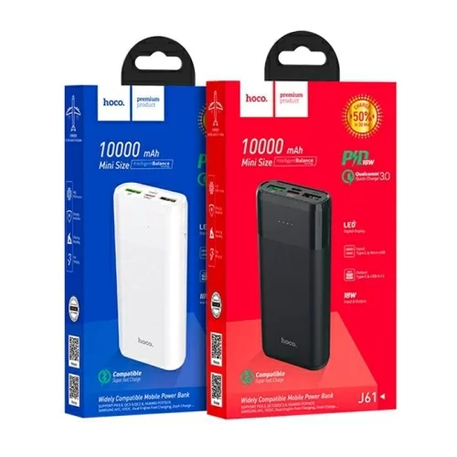 Портативный аккумулятор Hoco J61 10000mAh черный в магазине milli.com.ru