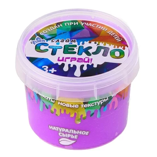 Слайм Стекло Party Slime Фиолетовый неон 100г в магазине milli.com.ru