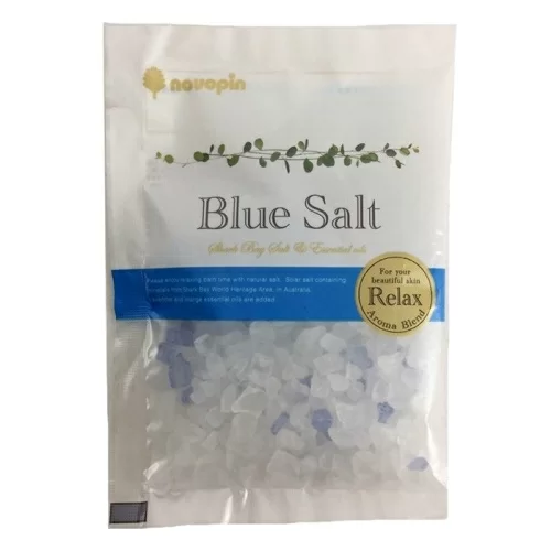 Соль для ванны Kokubo Bath Salt Novopin Natural Salt Голубая морская 50г в магазине milli.com.ru