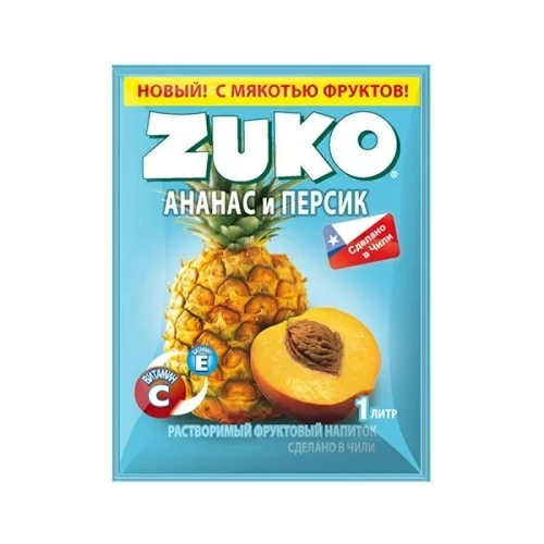 Растворимый напиток Zuko Ананас-персик в магазине milli.com.ru
